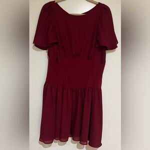 Women’s Elegant Burgundy Women's Dress